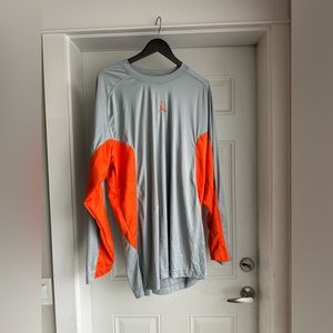 Jordan Long Sleeve Shirt in Gray and Orange